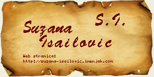Suzana Isailović vizit kartica